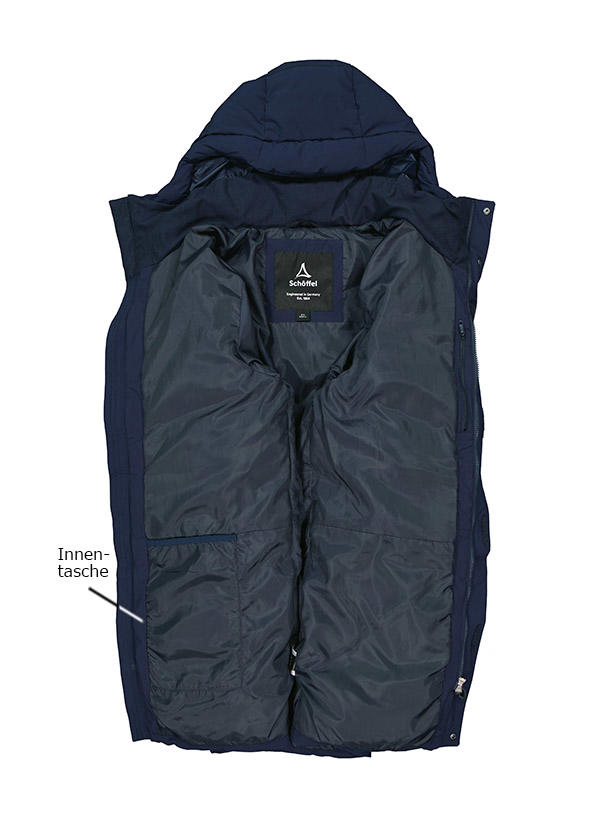 Schöffel, Daunenmantel Cers, Mikrofaser winddicht, navy