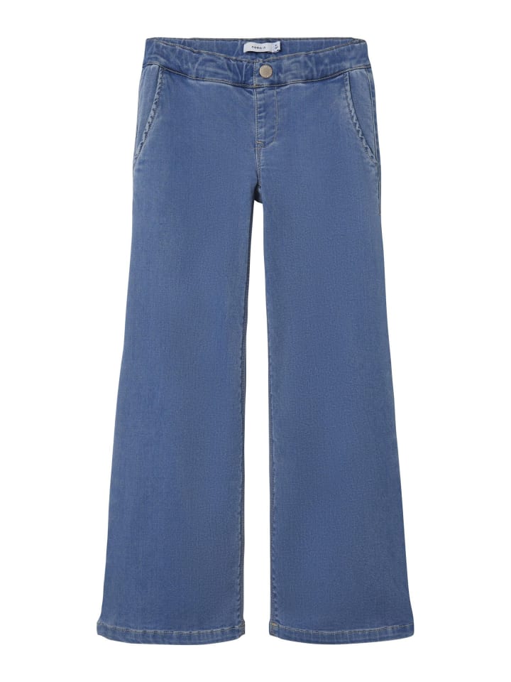 name it Wide Leg Jeanshose NKFSALLI WIDE JEANS 8293 in light blue denim günstig kaufen