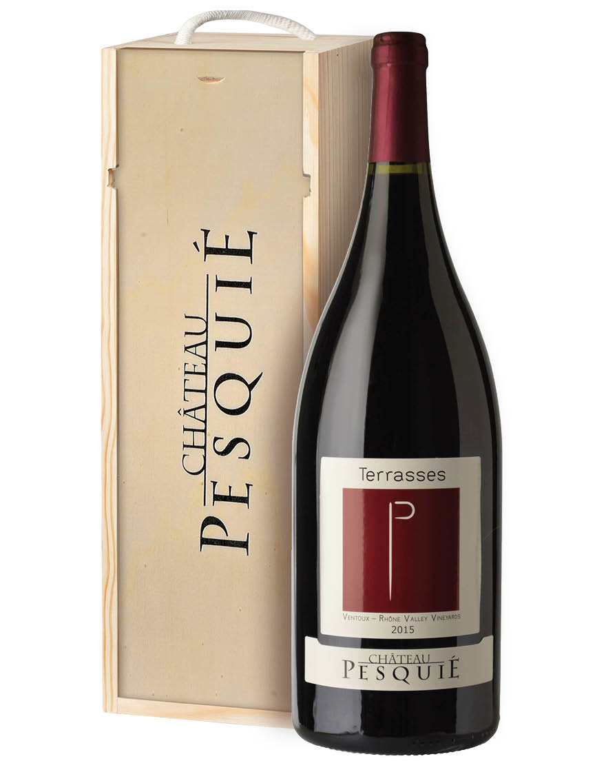 Ventoux AOP Terrasses Rouge 2021 Château Pesquié Magnum 1,5 ℓ, Caisse bois