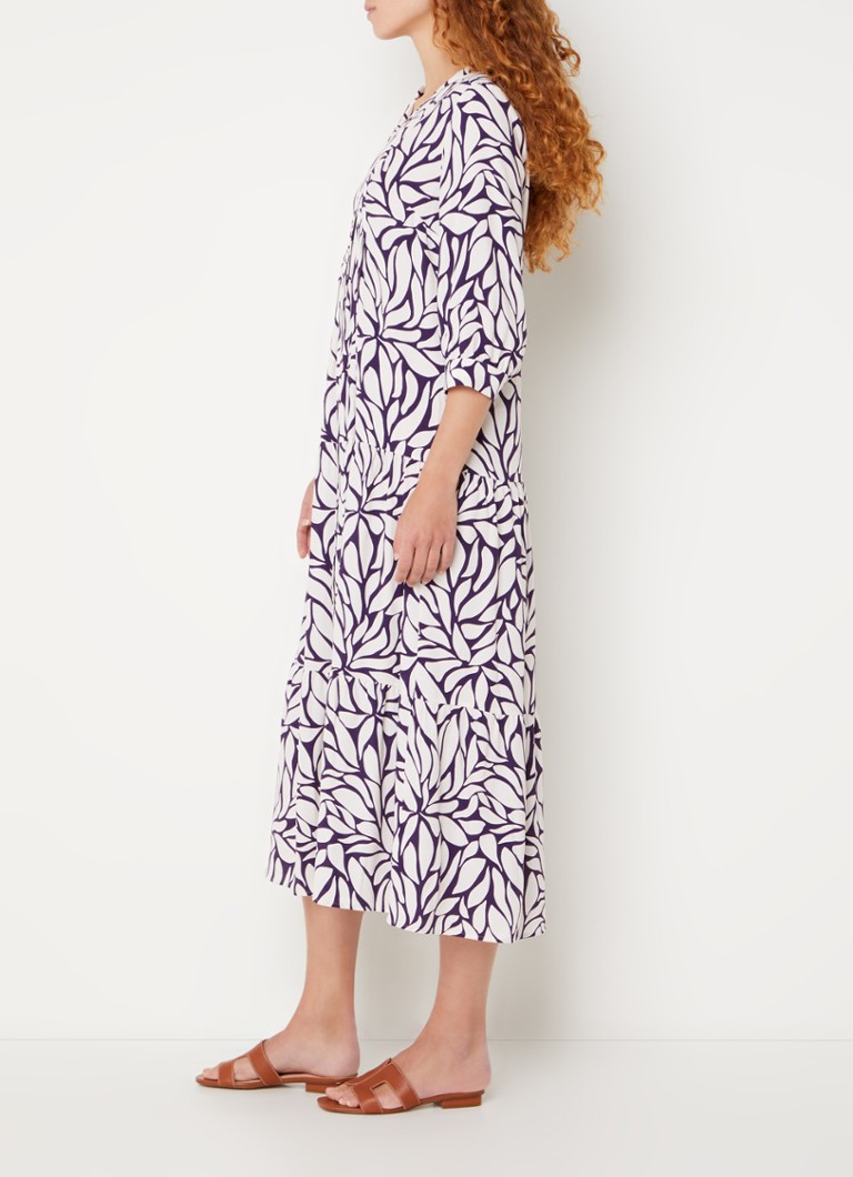 Vestido túnica midi con escote en V estampado Phase Eight Penele.