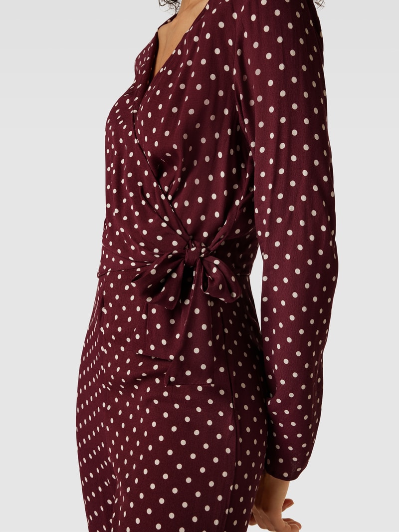 Jumpsuit mit Allover-Muster Modell 'INKA' in dunkelrot