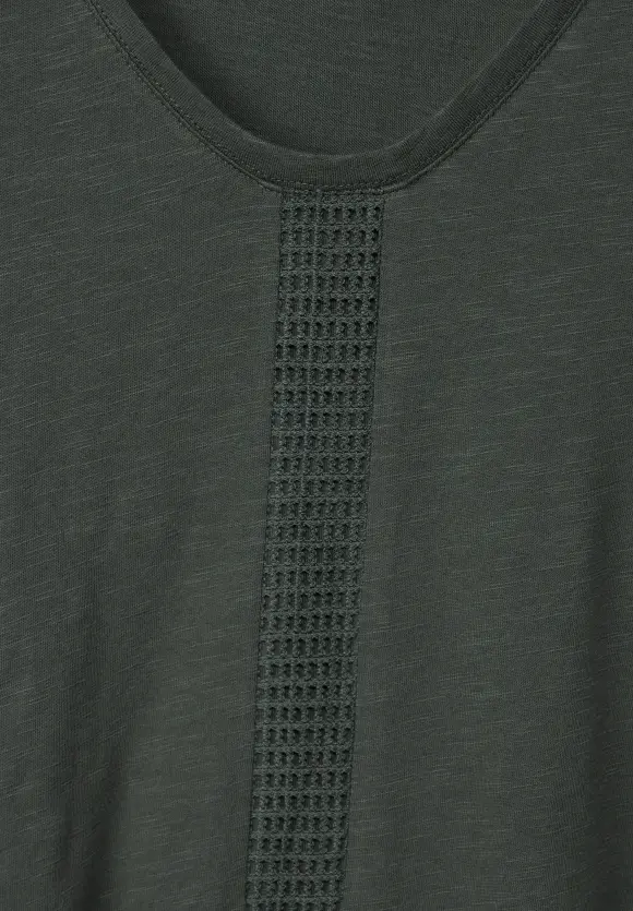 CECIL T-Shirt mit Spitzeneinsätzen