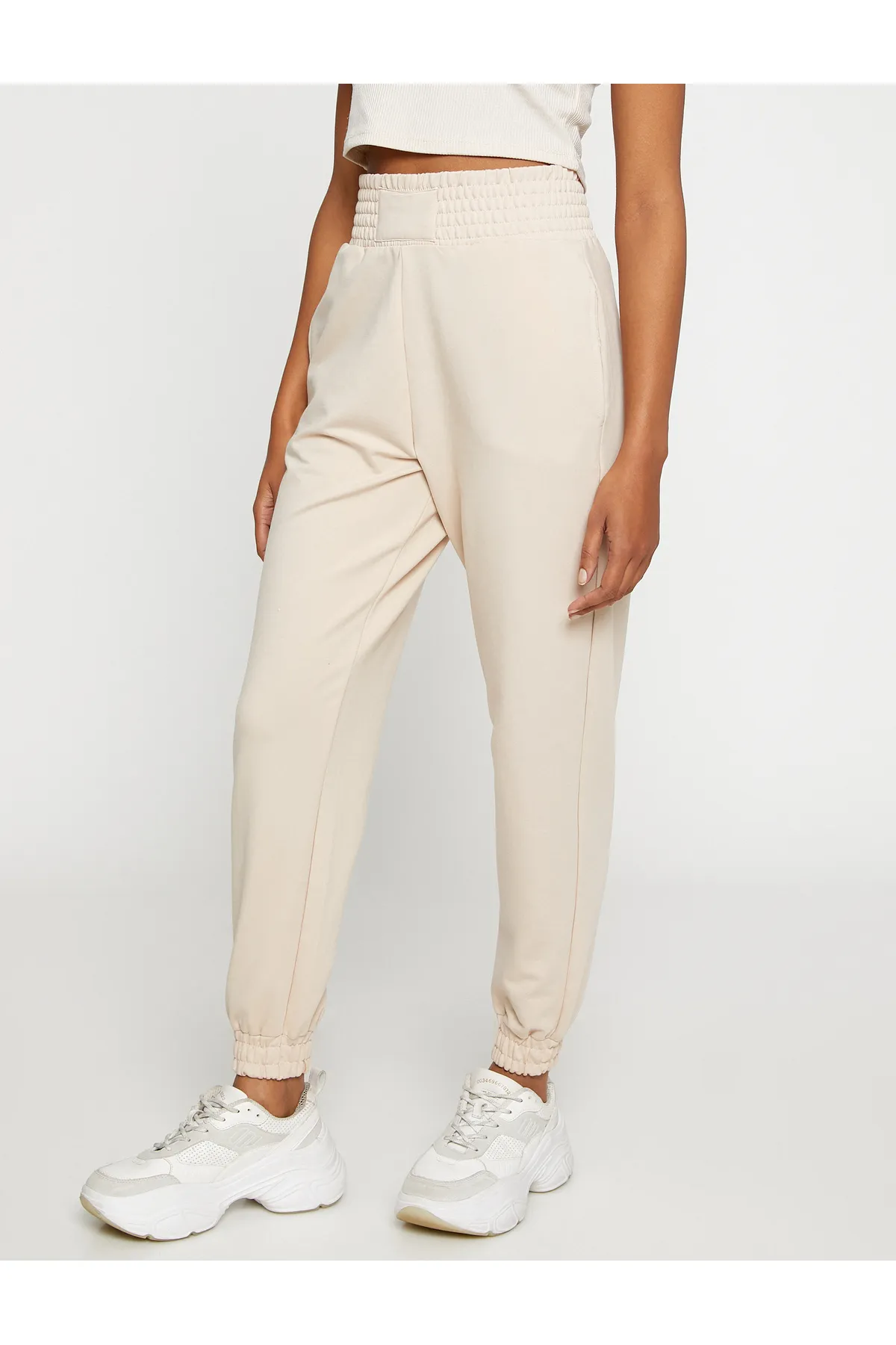 Koton  Jogger-Jogginghose mit extra hohem Bund und Taschendetail