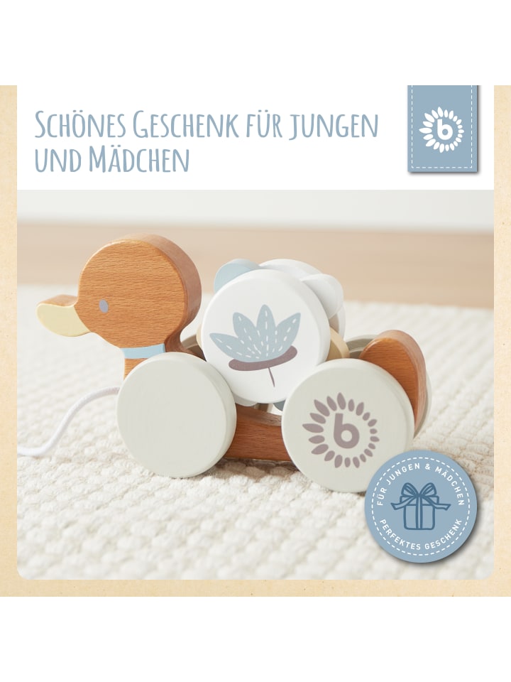 Bieco Spielwaren Nachziehente Holz - ab Geburt in Weiß günstig kaufen onesize