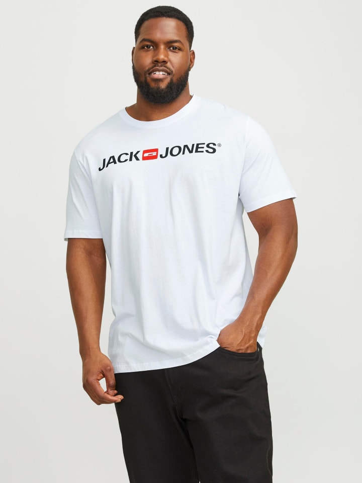JACK & JONES PLUS T-shirt in White günstig kaufen
