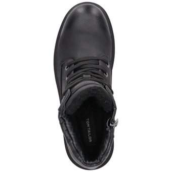 Tom Tailor Schnür Boots in schwarz