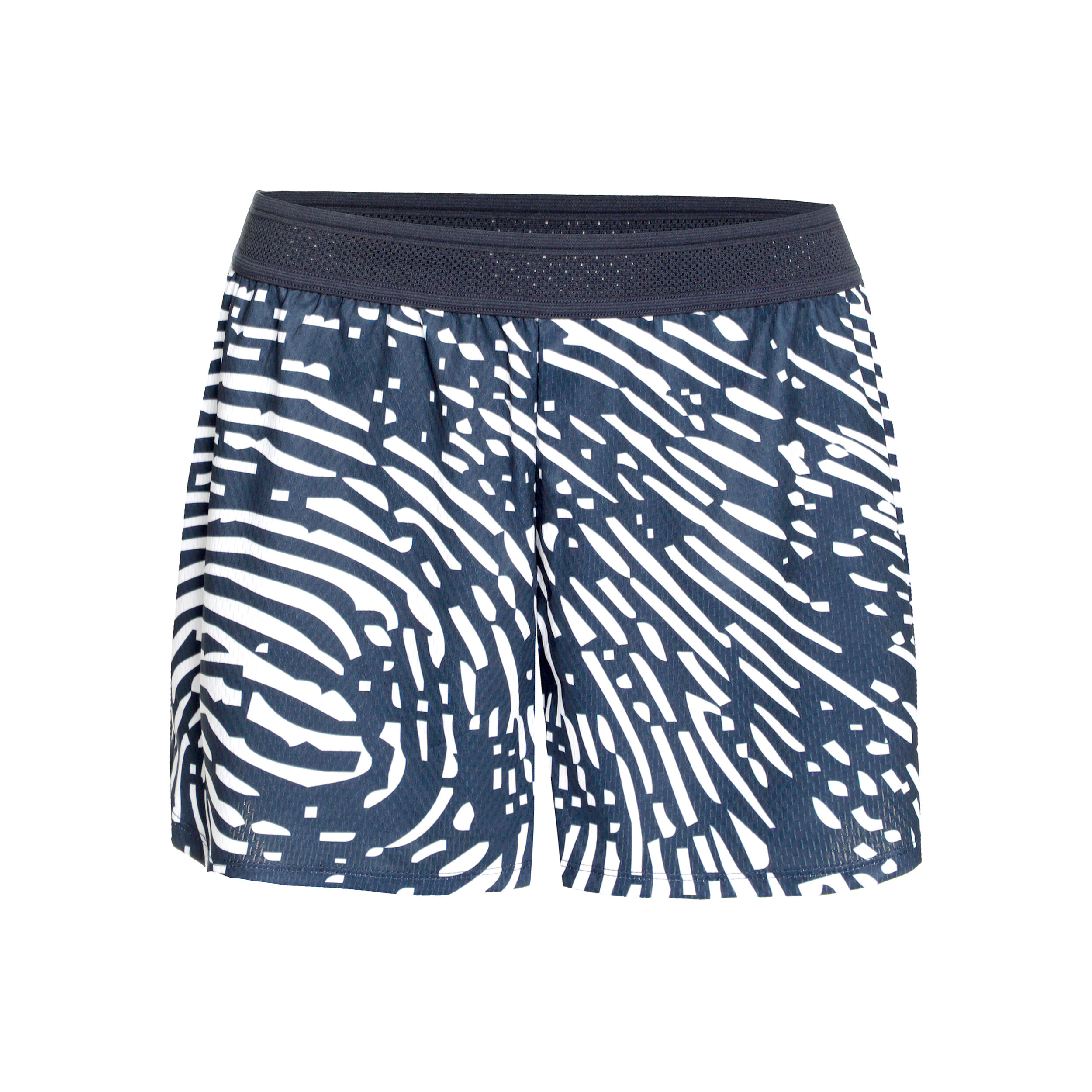 Fingerprint Printed 2in1 Shorts Damen - Dunkelblau, Weiß