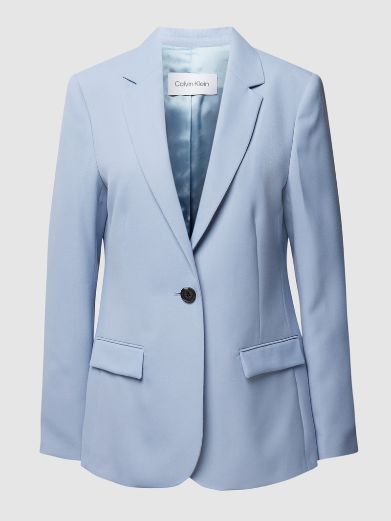 Blazer mit Reverskragen Modell 'ESSENTIAL' in hellblau