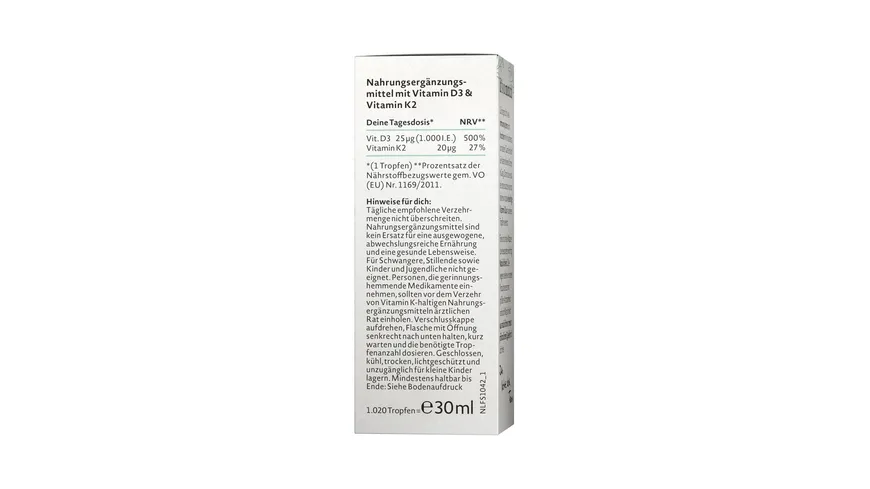 NATURE LOVE Vitamin D3 & K2 30 ml