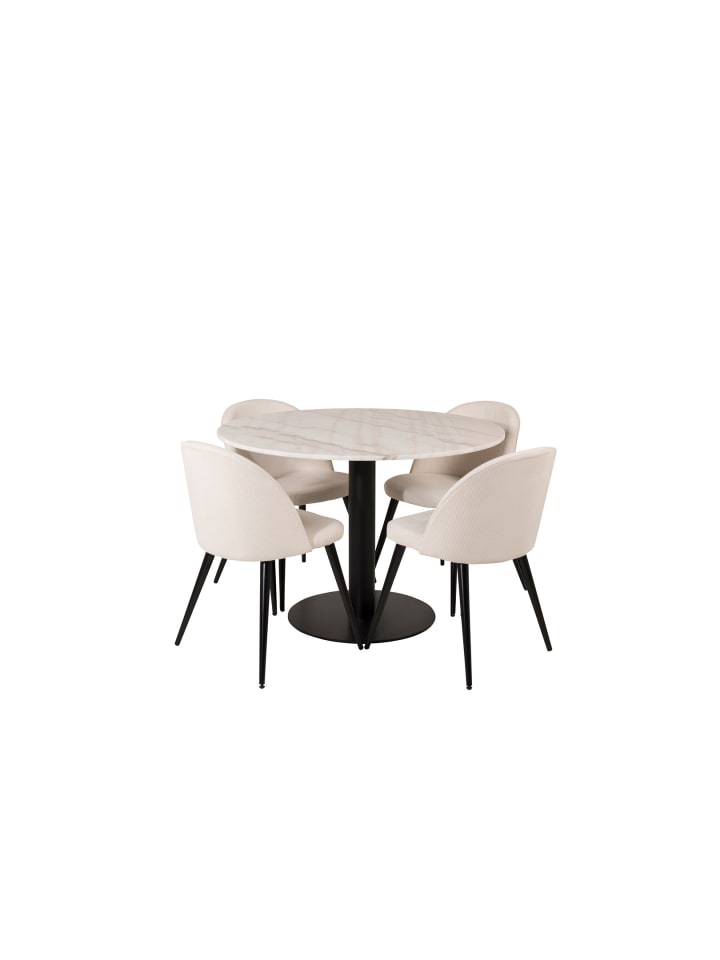 ebuy24 Essgruppe Estelle 78 (5-teilig) Beige 106 x 106 cm günstig kaufen onesize