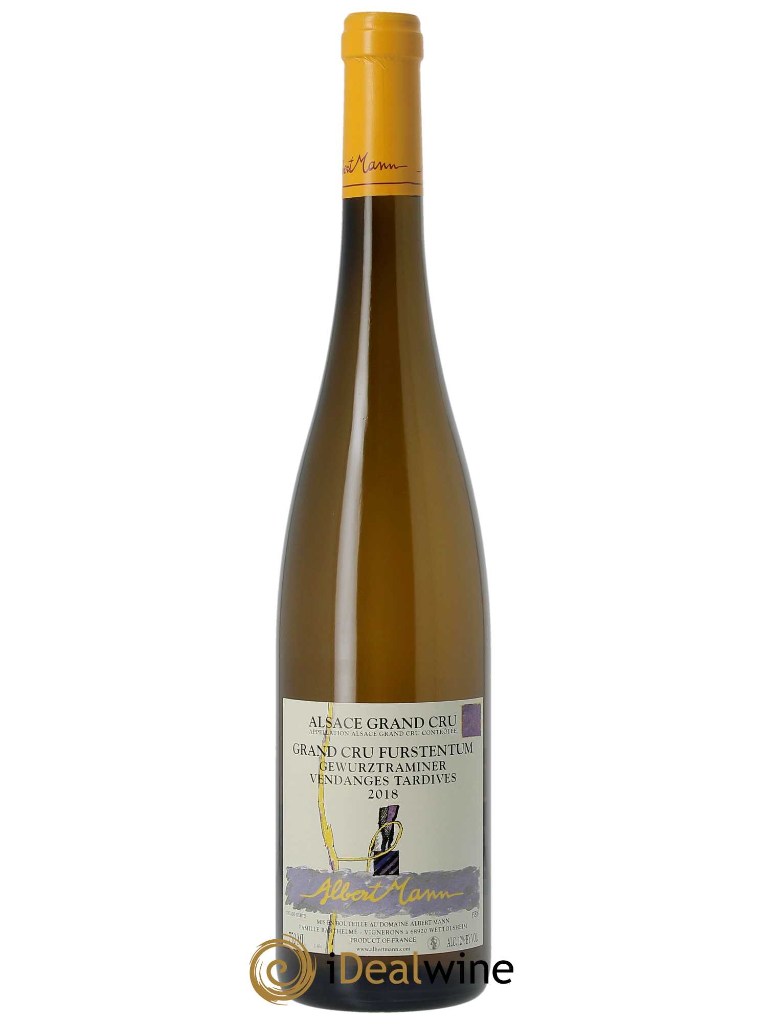 Gewurztraminer Grand Cru Furstentum Vendanges Tardives Albert Mann  2018 - Lot de 1 Bouteille