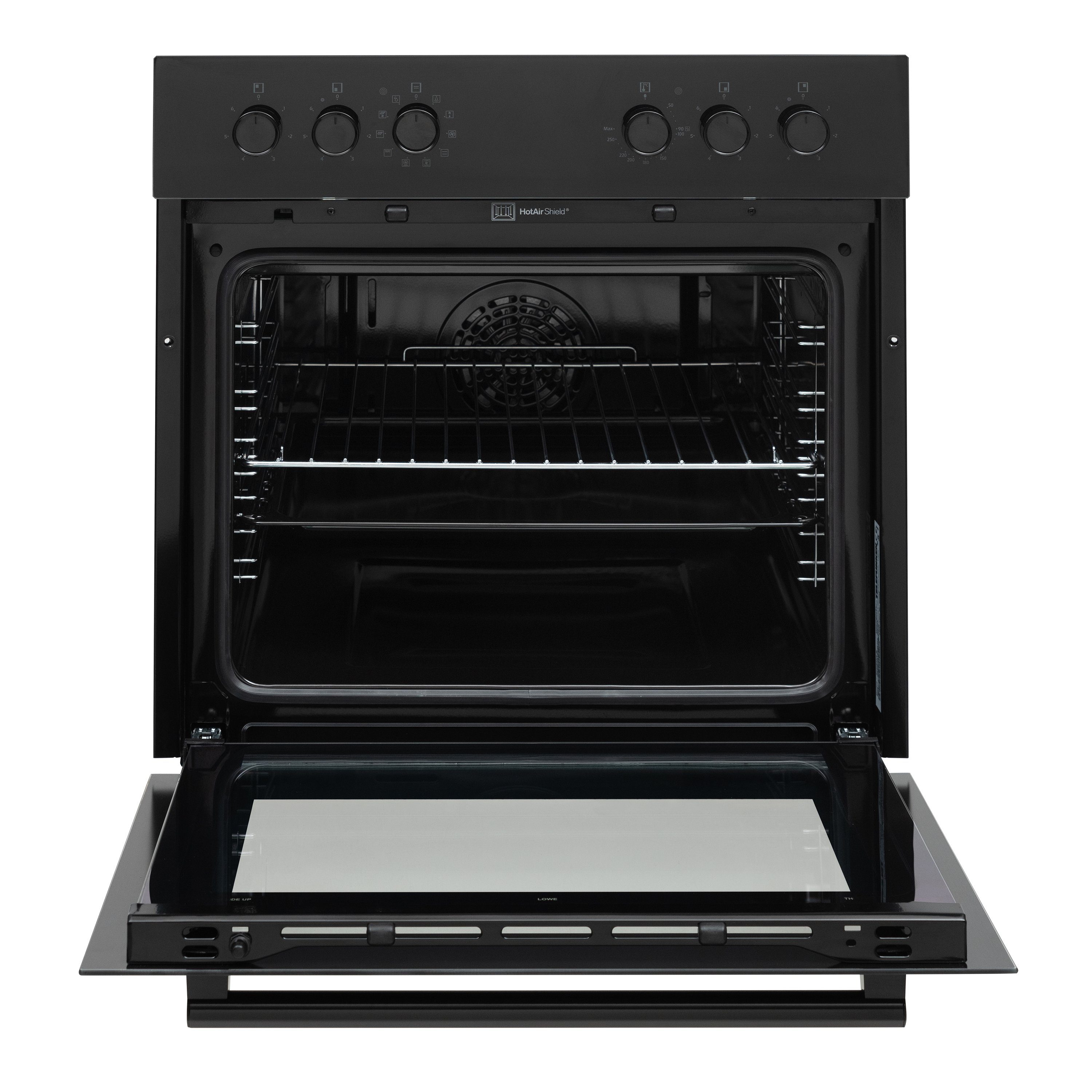 Telefunken Elektro-Herd-Set ECHS65A-B, VapClean, Einbauherdset, 65 L, Backofen & Glaskeramik-Kochfeld, Hot Air Shield
