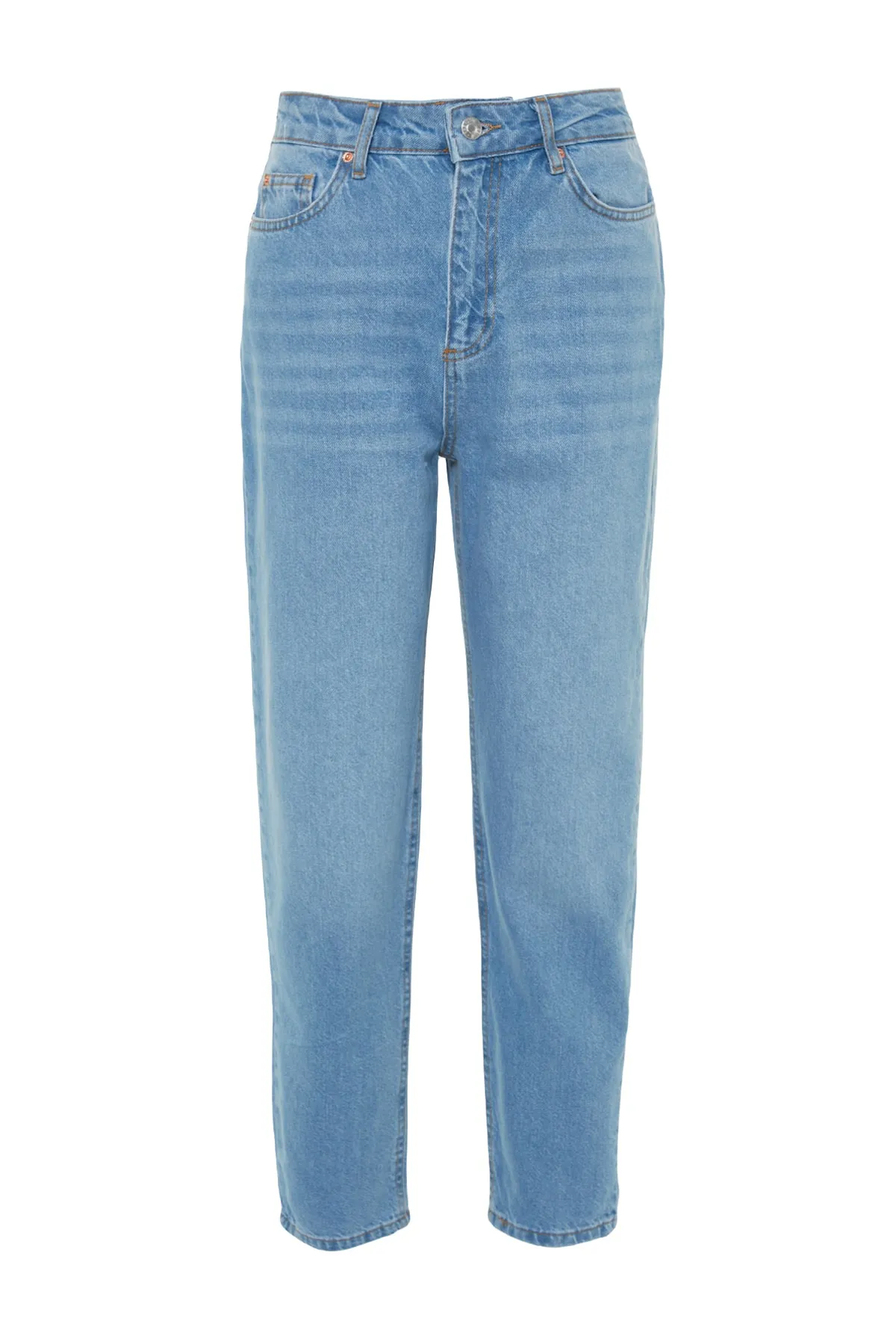 Trendyol Collection  Hellblaue Mom-Jeans mit hoher Taille TWOSS23JE00067