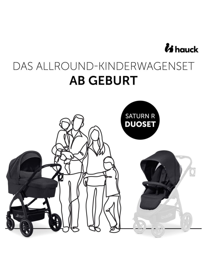 Hauck 3in1 Kinderwagen-Set Saturn R Trio Set inkl. in schwarz günstig kaufen onesize