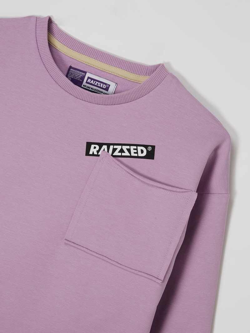 Sweatshirt mit Logo Modell 'Bergen' in flieder