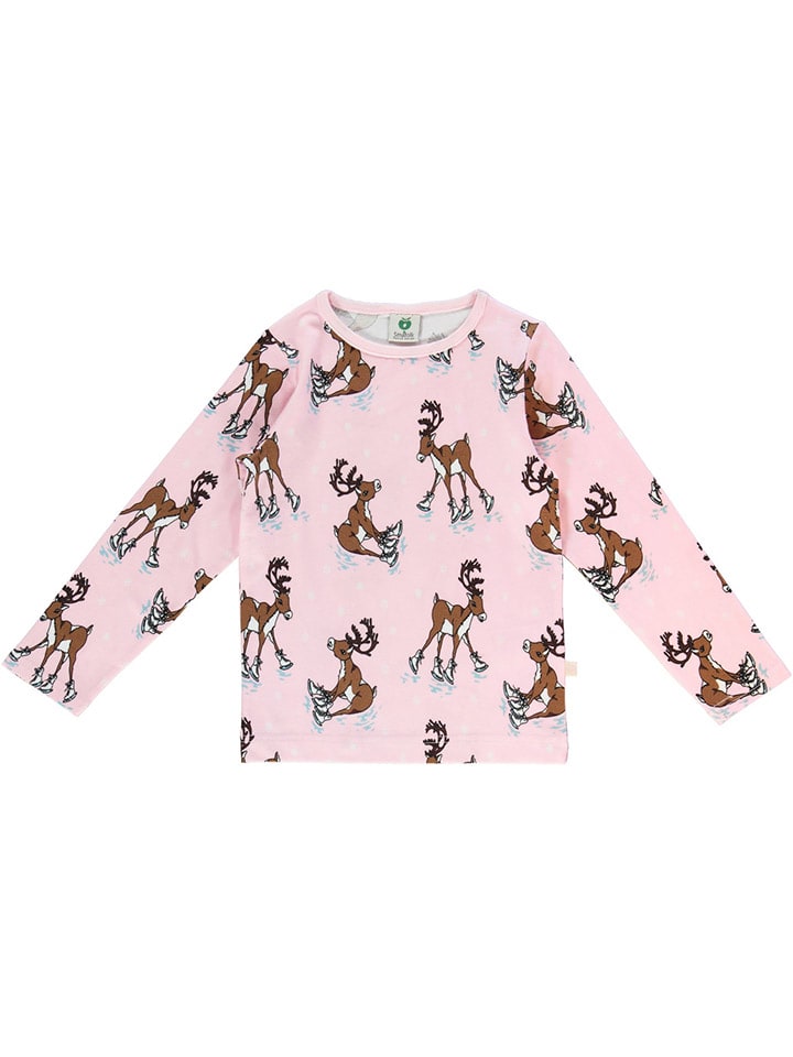 Småfolk Longsleeve in Rosa/ Hellbraun günstig kaufen