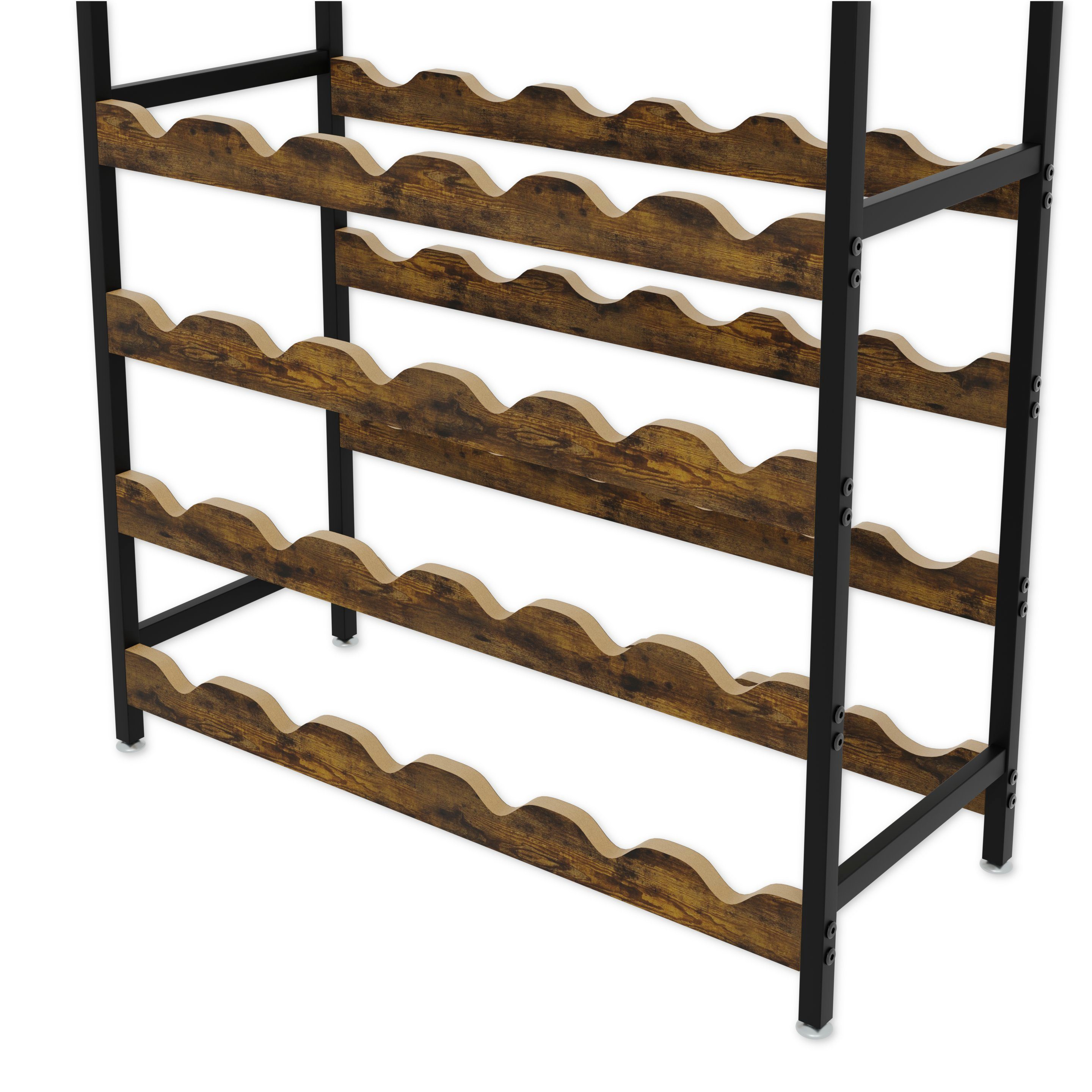 Lenmar Weinregal Weinregal aus Metall,Flaschenregal,Regale,Flaschenhalter LOFT 2-24