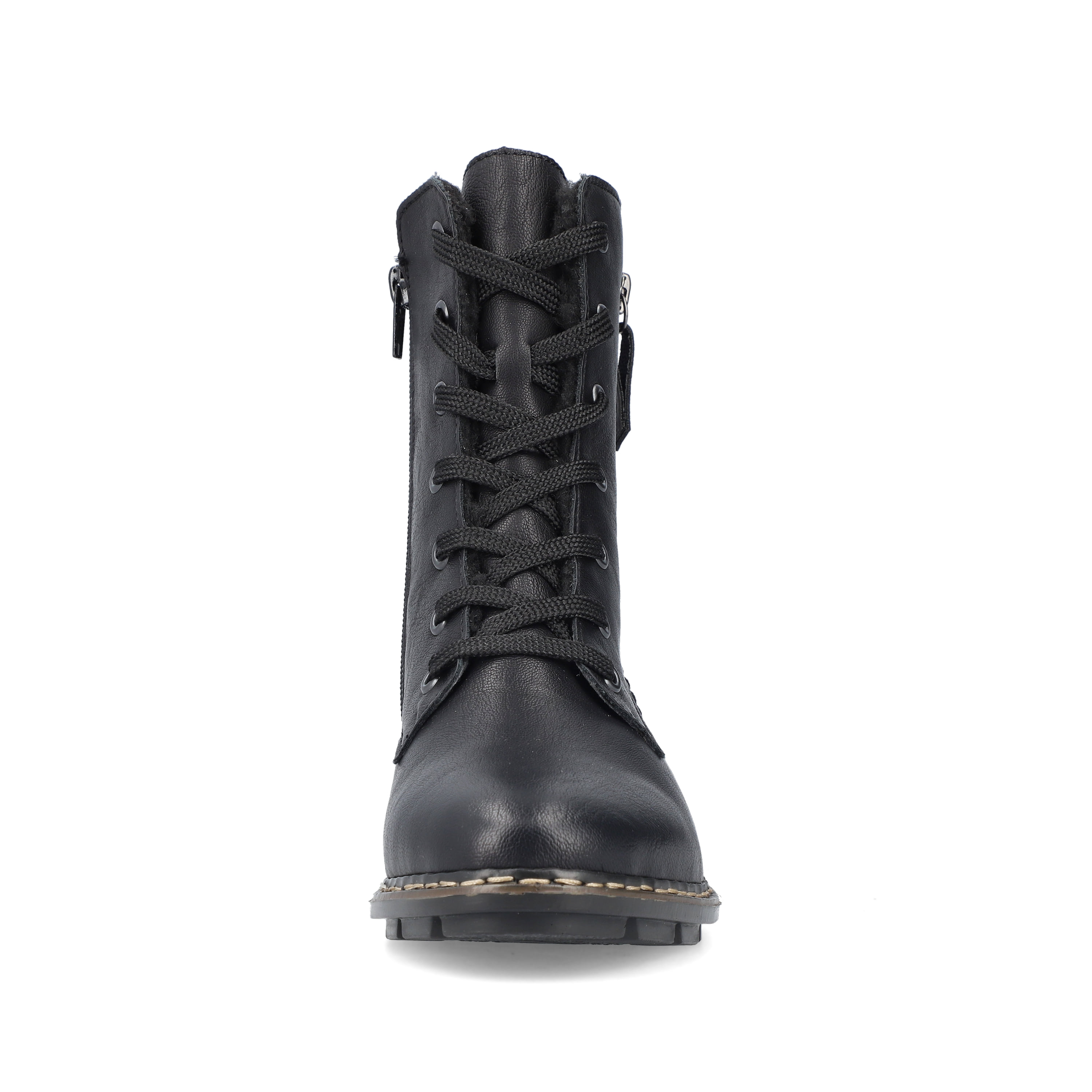 Rieker Damen Schnürstiefel nachtschwarz