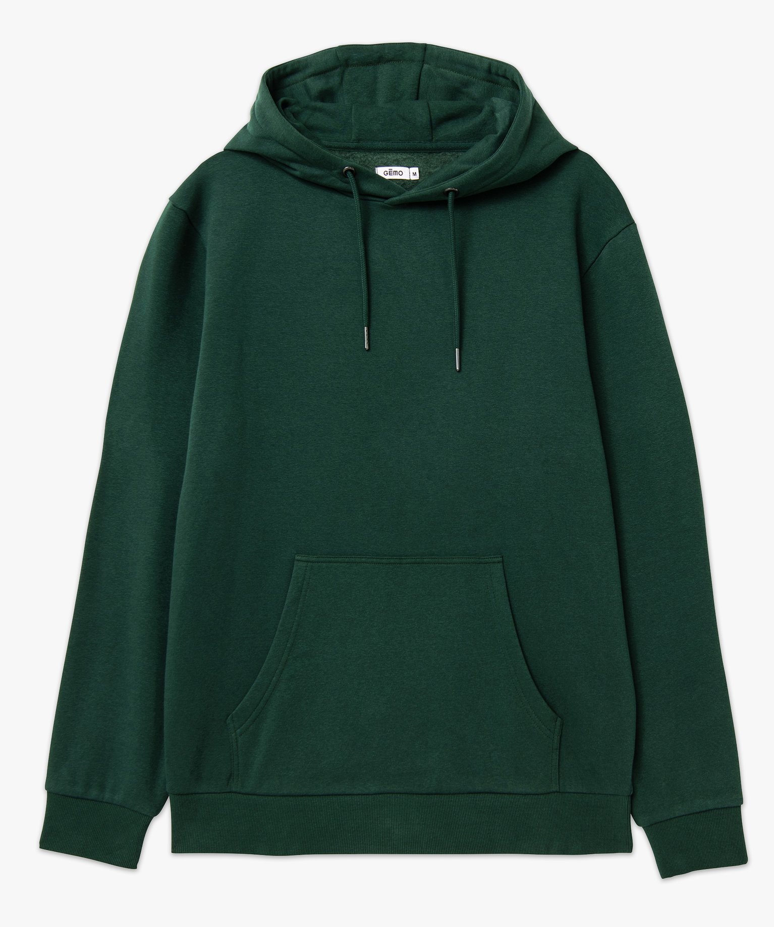 Sweat homme à capuche intérieur molletonné vert | GEMO