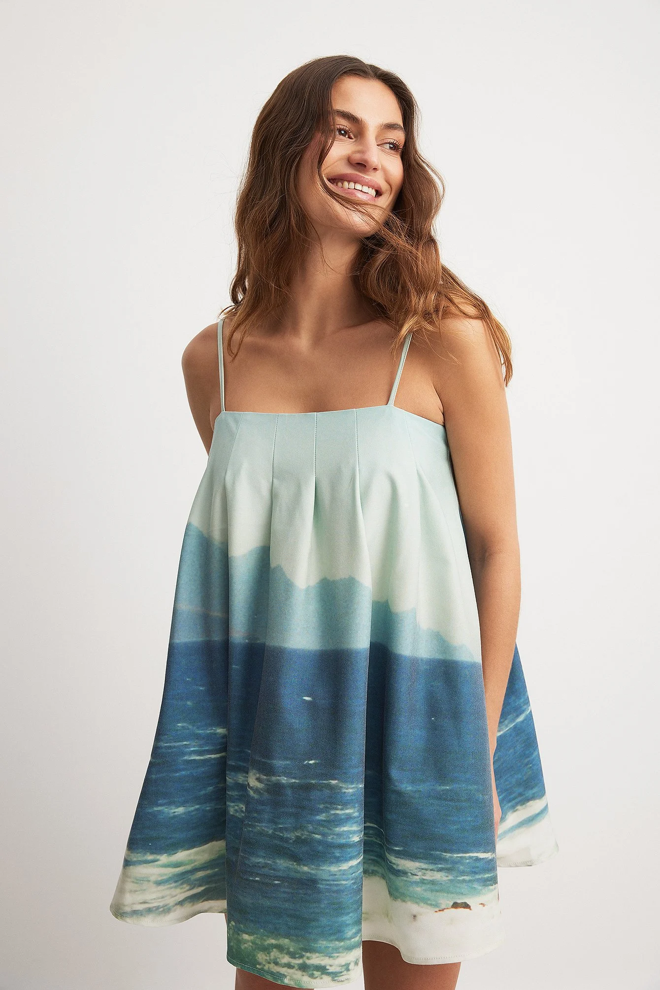 Minikleid mit Meeresmuster
