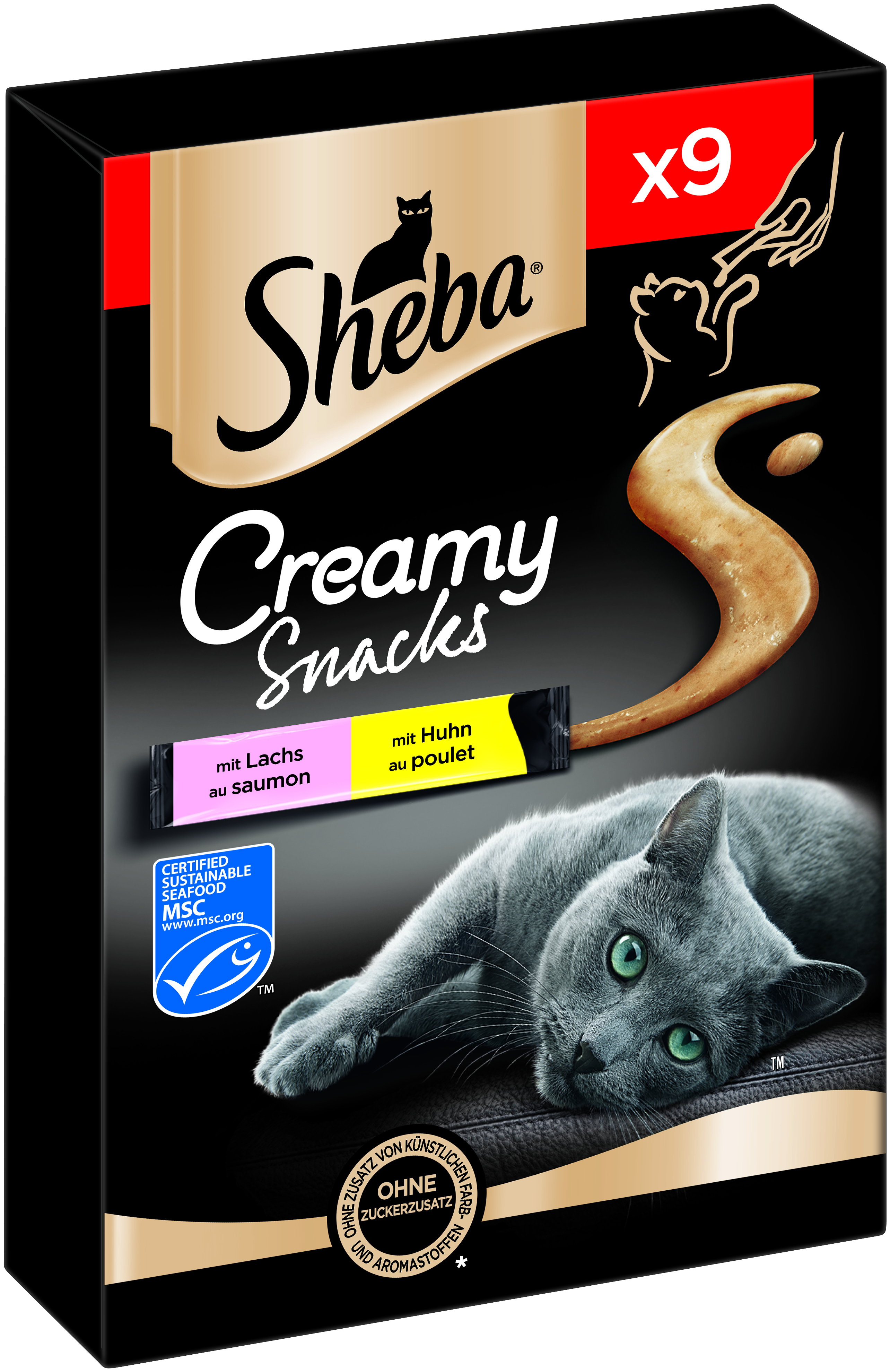 Sheba Snacks Sheba Beutel Creamy Snacks 7x 9x12g Lachs