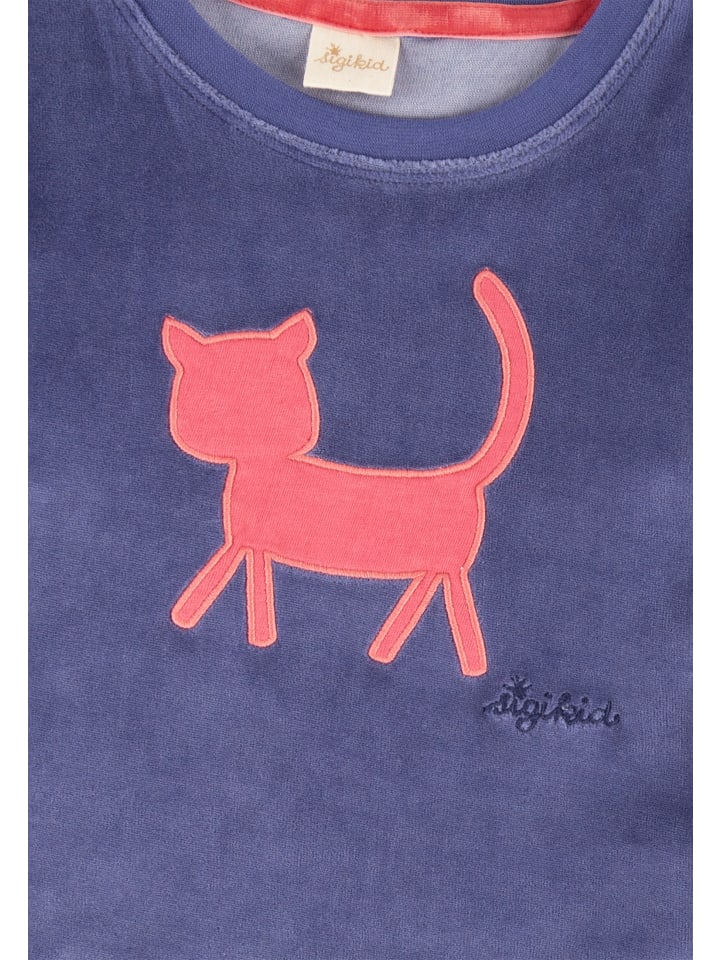Sigikid Nicki Langarmshirt wild cat in blau günstig kaufen