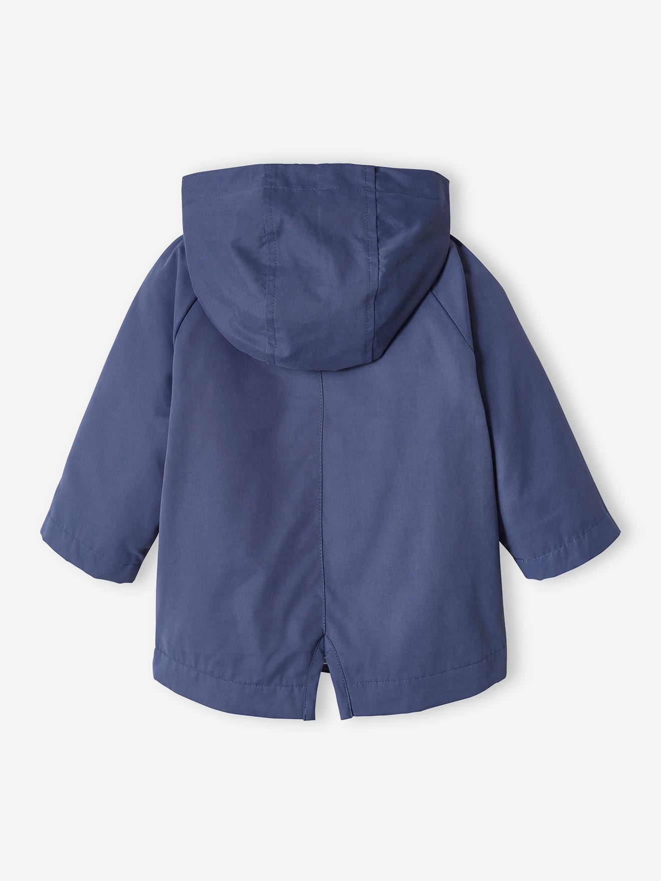 Parka 3 en 1 bébé avec blouson amovible en molleton bleu ardoise