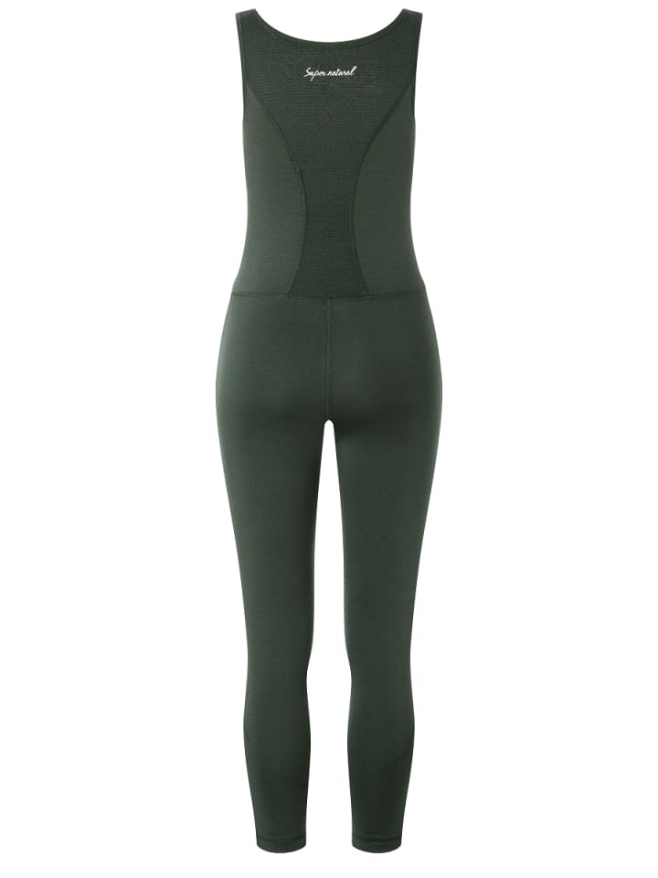 super.natural Merino Einteiler W LIQUID FLOW OVERALL in dunkelgrün günstig kaufen