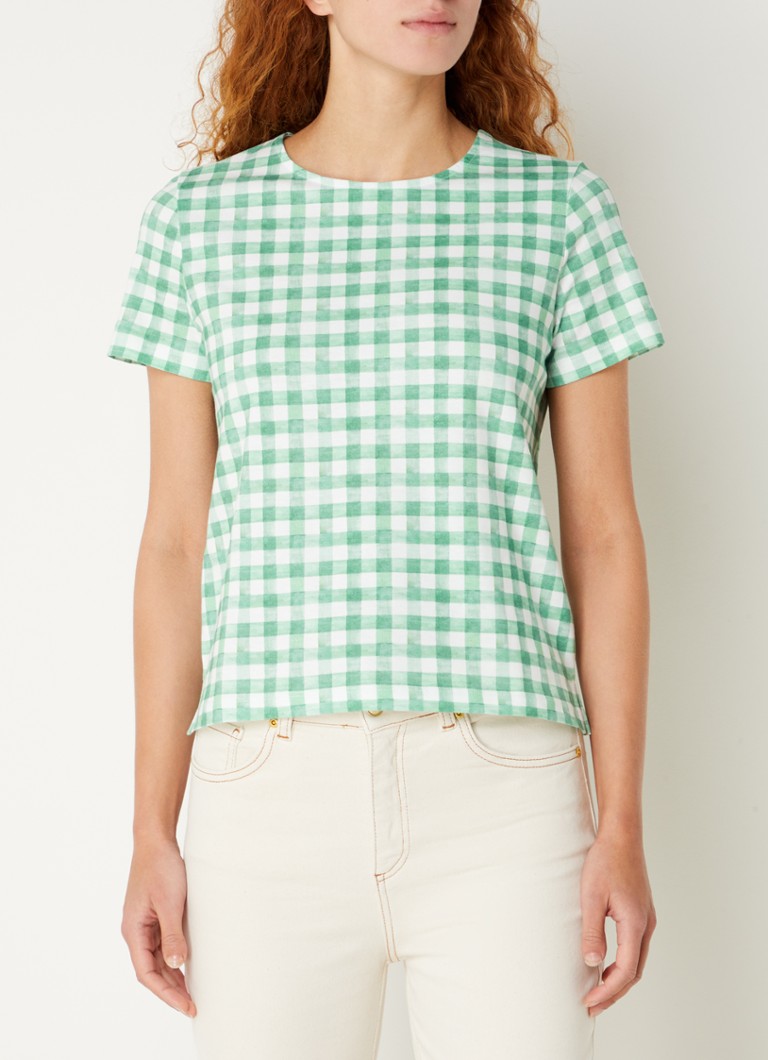 T-shirt a quadri elasticizzata LKBennett Calder