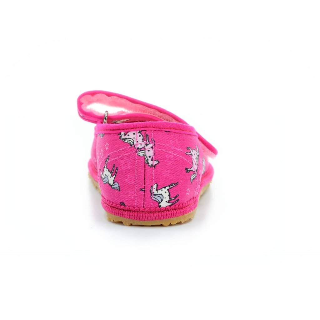 Beda Unicorn rosa Canvas Hausschuhe /Ballerinas (BF-060010 / BA)