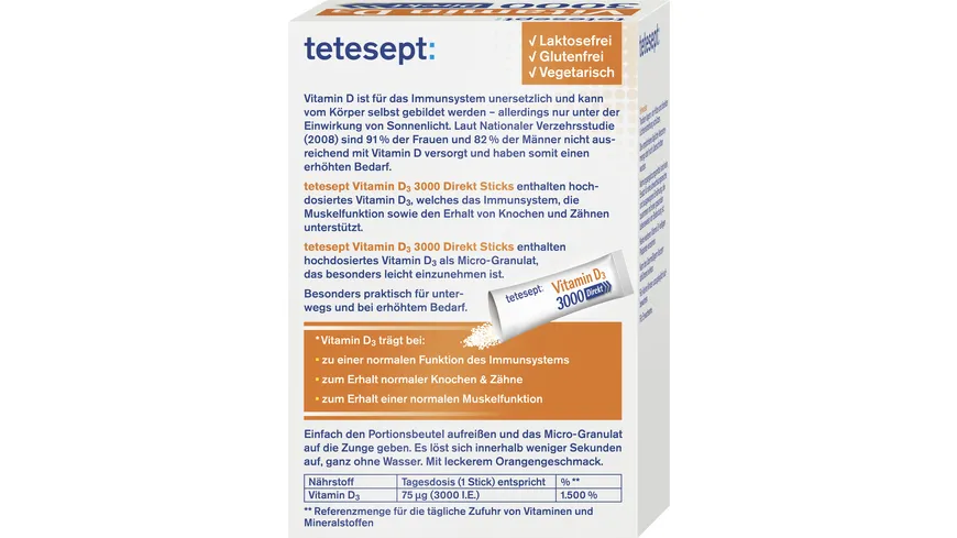 tetesept Vitamin D3 3000 Sticks