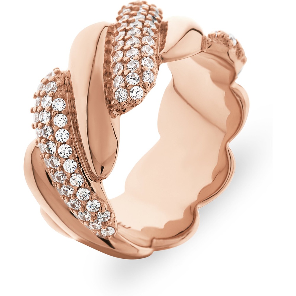 Jette Bague pour femme 925 Argent or rose Bague
