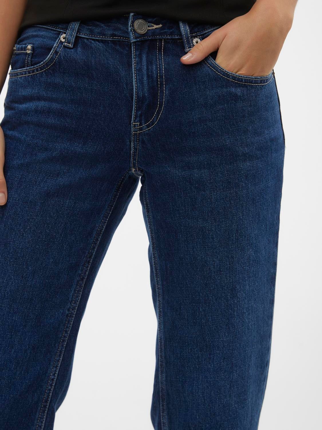 VMPAM Niedrige Taille Gerade geschnitten Jeans