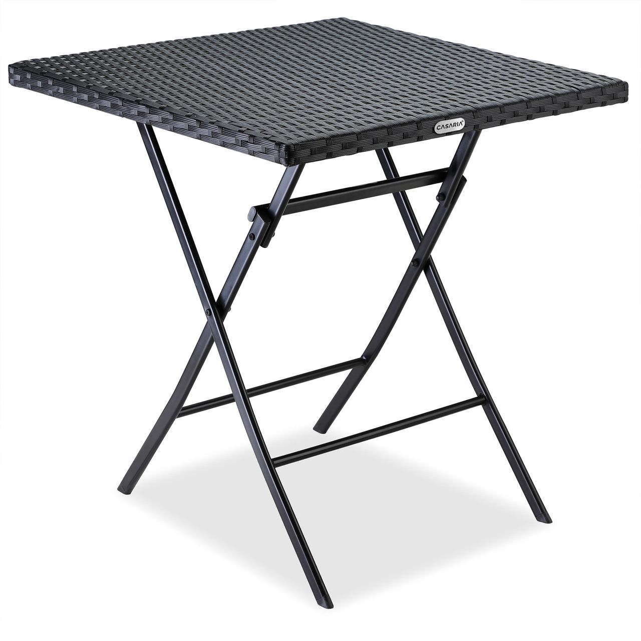 Casaria Polyrattan Klapptisch 73x63x63cm schwarz