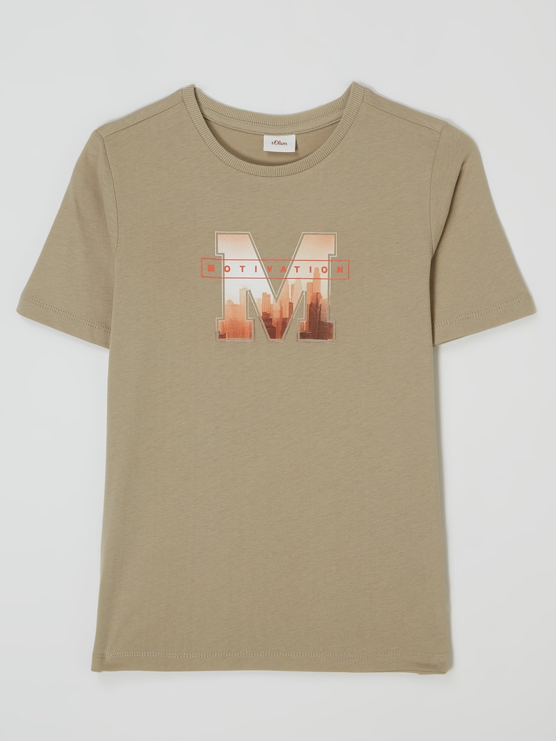 T-Shirt aus Baumwolle in sand