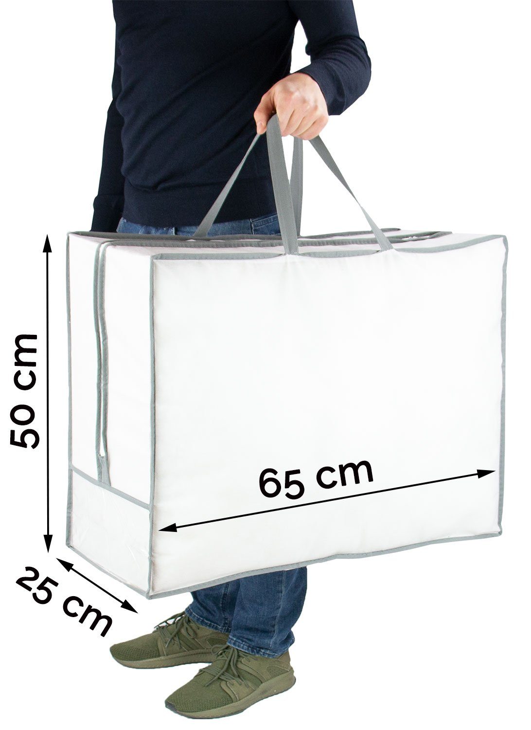 ZOLLNER Aufbewahrungstasche (Spar-Set, 2-tlg), 100% Vlies, atmungskativ, 2-Wege-Reißverschluss