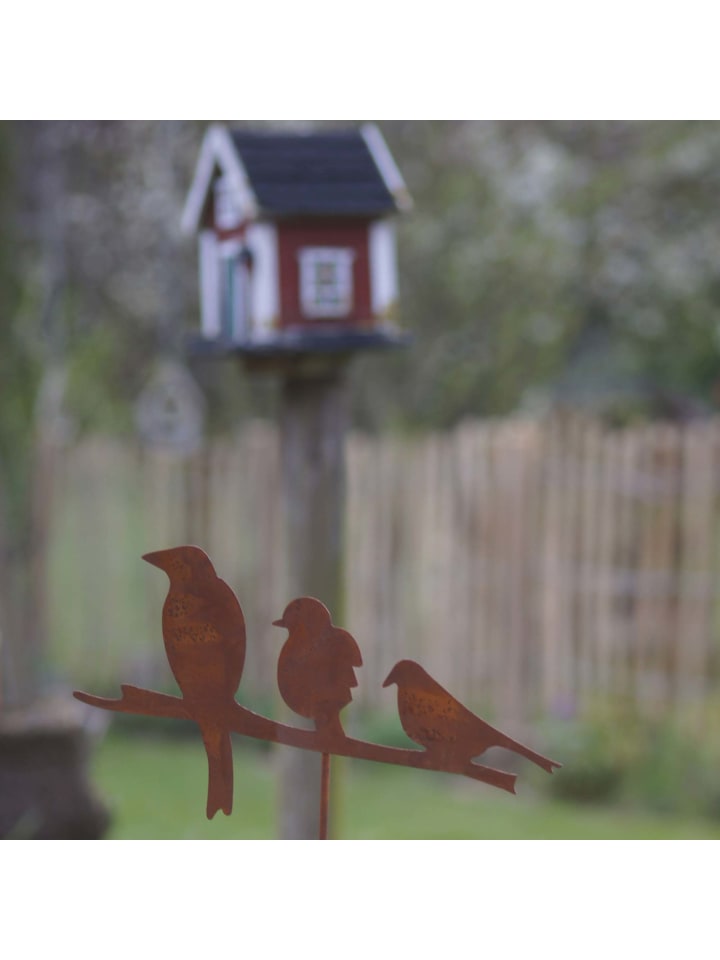 UNUS Gartenstecker Rost Vögel in Braun günstig kaufen onesize