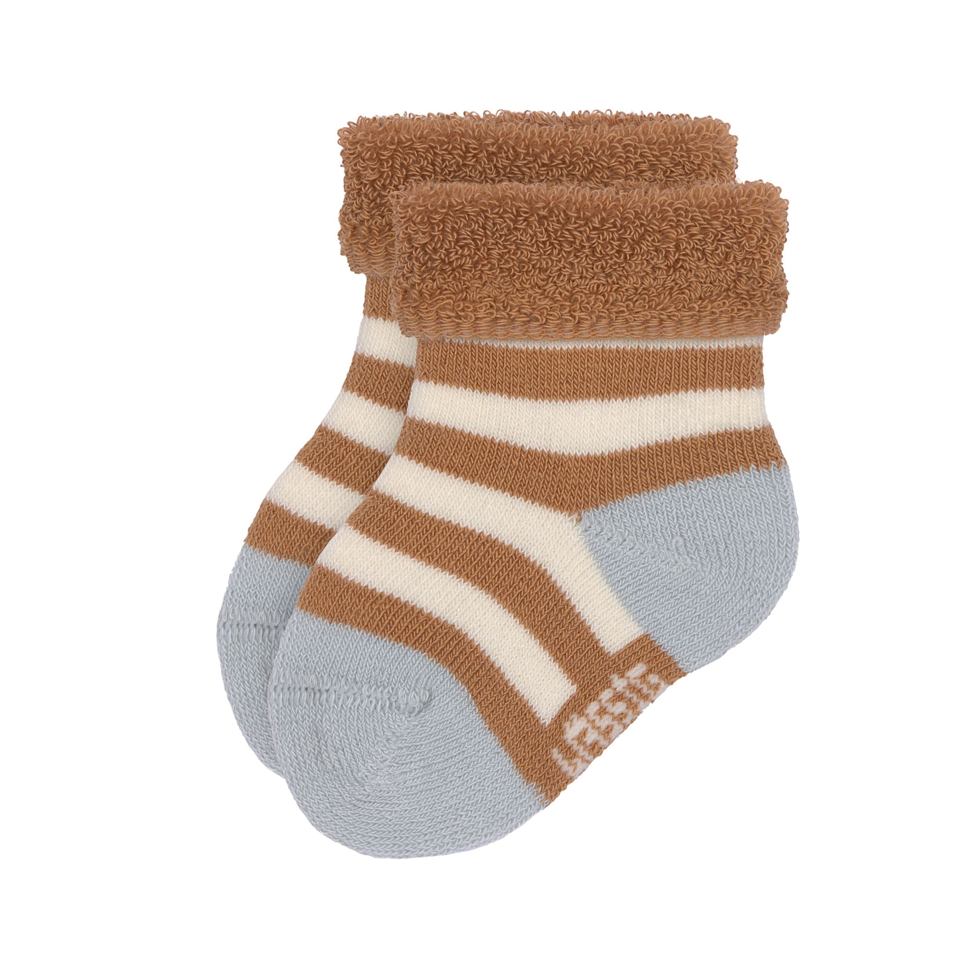 Frottee Socken Kinder (3er Set), Hellblau Karamell