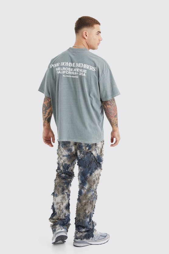 Kastiges T-Shirt mit Print
