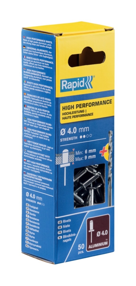 Rapid 5000384 Visokozmogljivi slepi klinasti nageljni vijaki Ø 4,0 x 12 mm 50 kosov