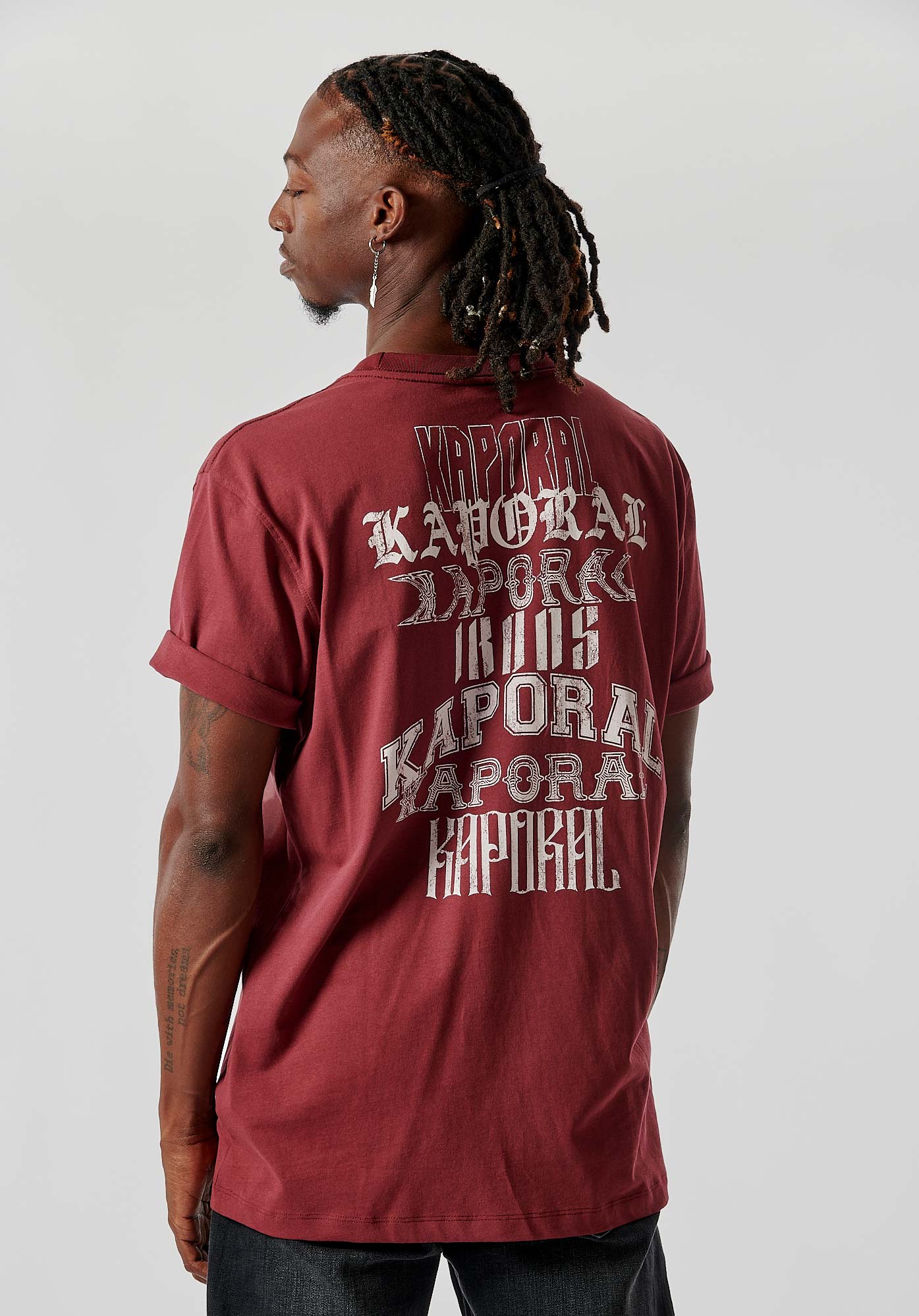 TALK   T-shirt bordeaux homme 100% coton