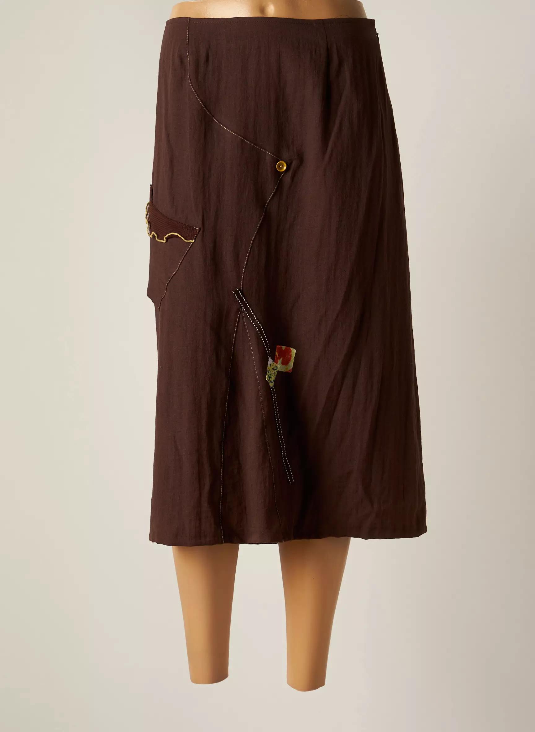 Jean Delfin Jupes Mi Longues Femme couleur marron