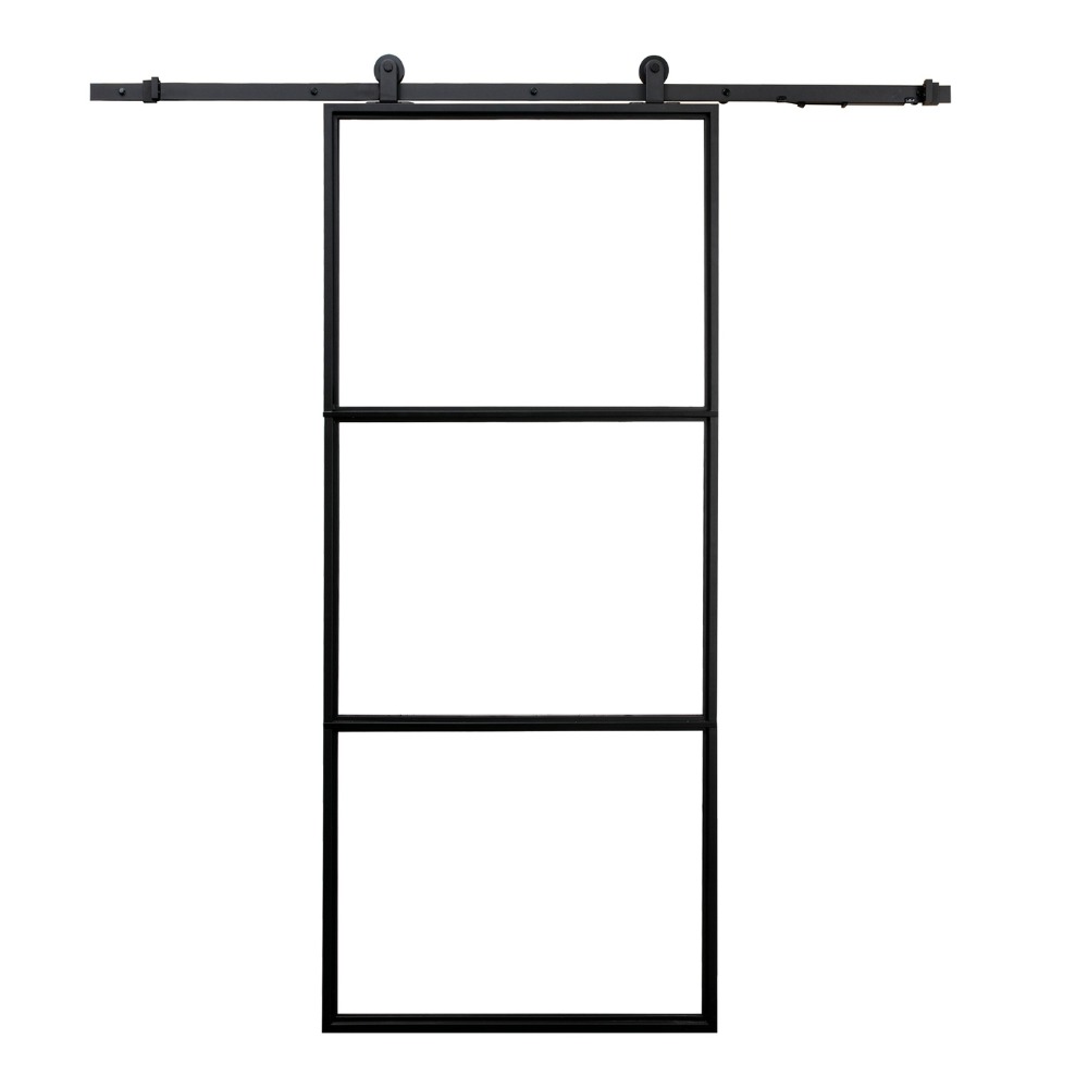 Home Deluxe DIY-Glasschiebetür - STELLAR - 205 x 90 cm Klarglas