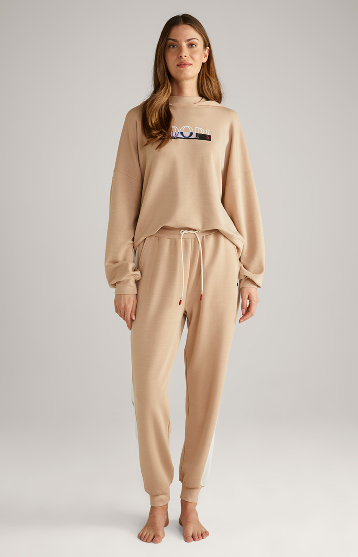 Loungewear Hoodie in Beige/Ecru