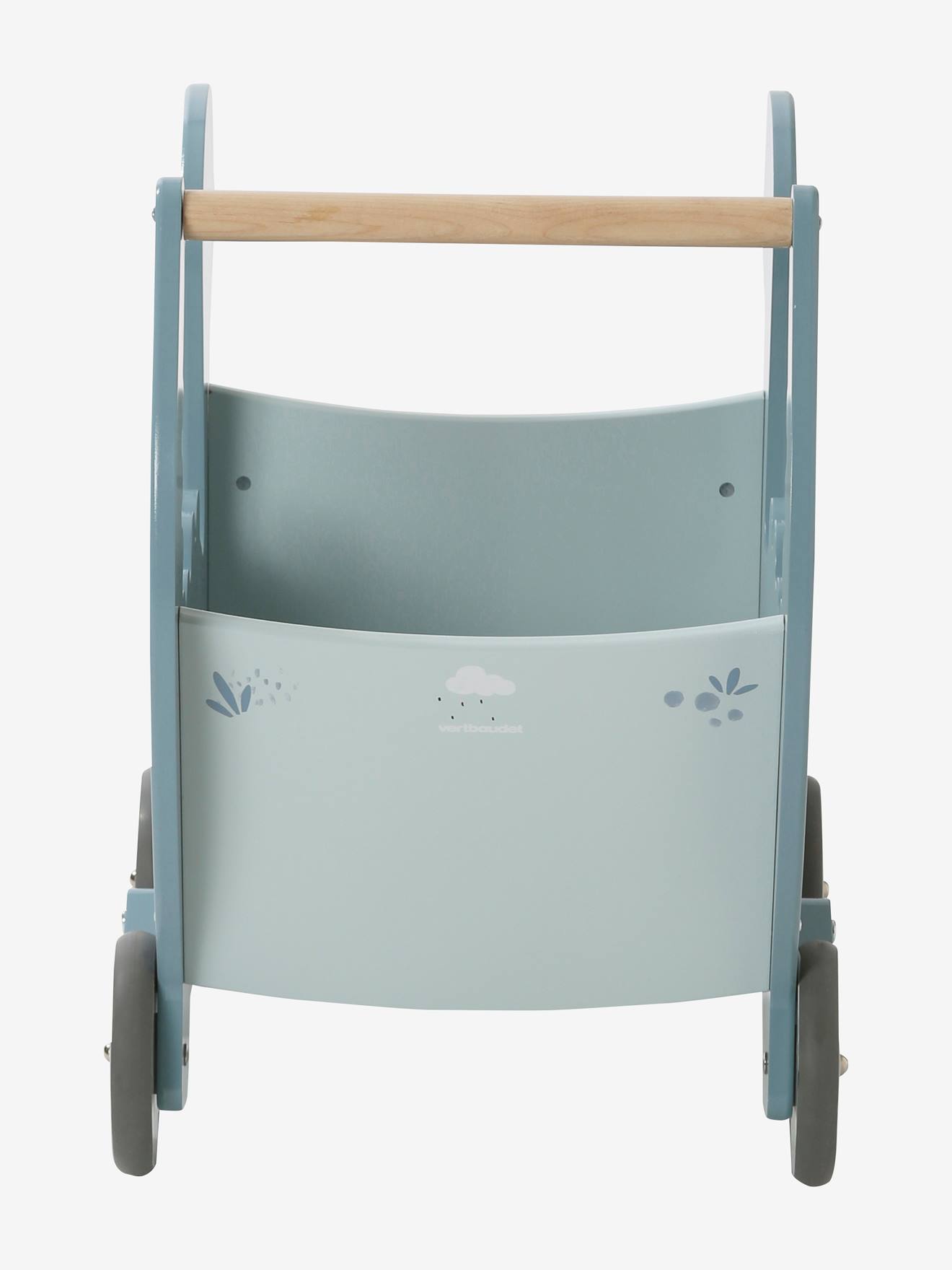 Chariot de marche Dinosaure en bois FSC® bleu