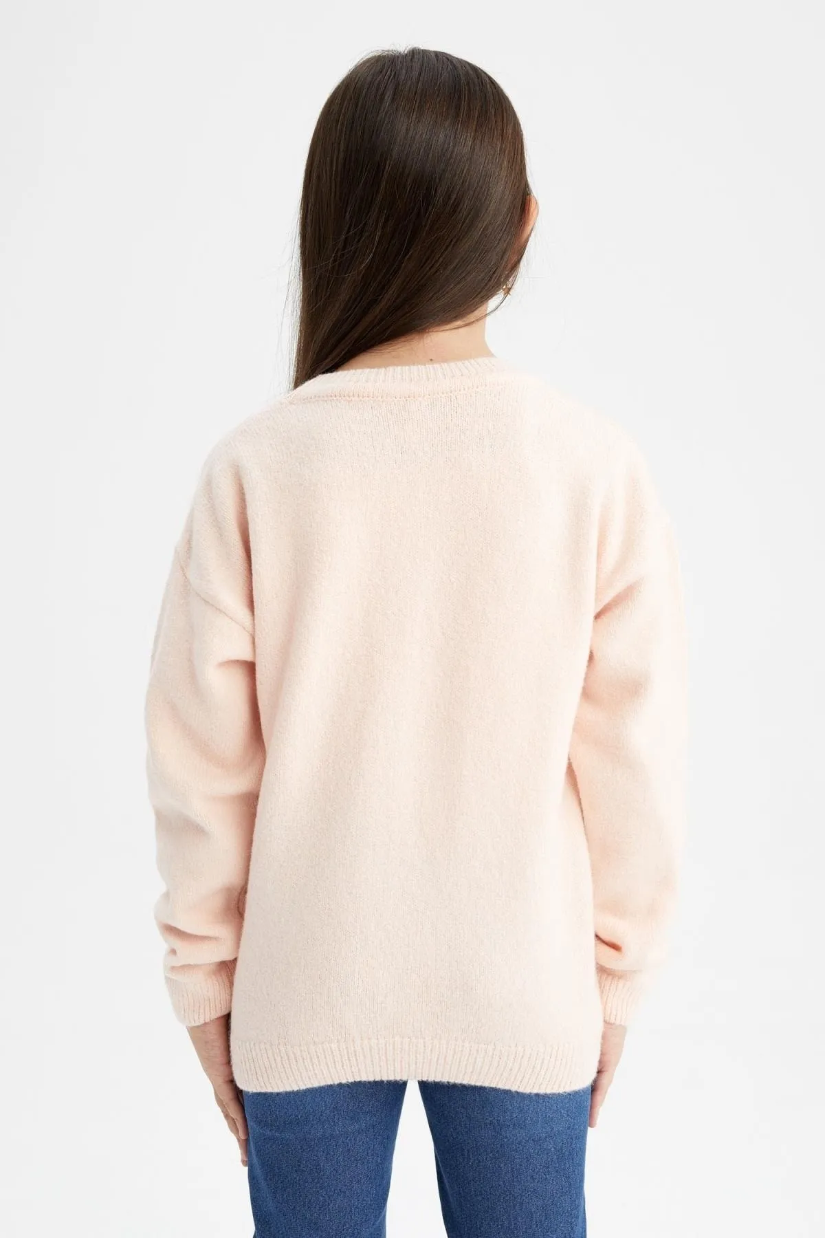 DeFacto  Standard-Fit-Pullover mit Rundhalsausschnitt für Mädchen