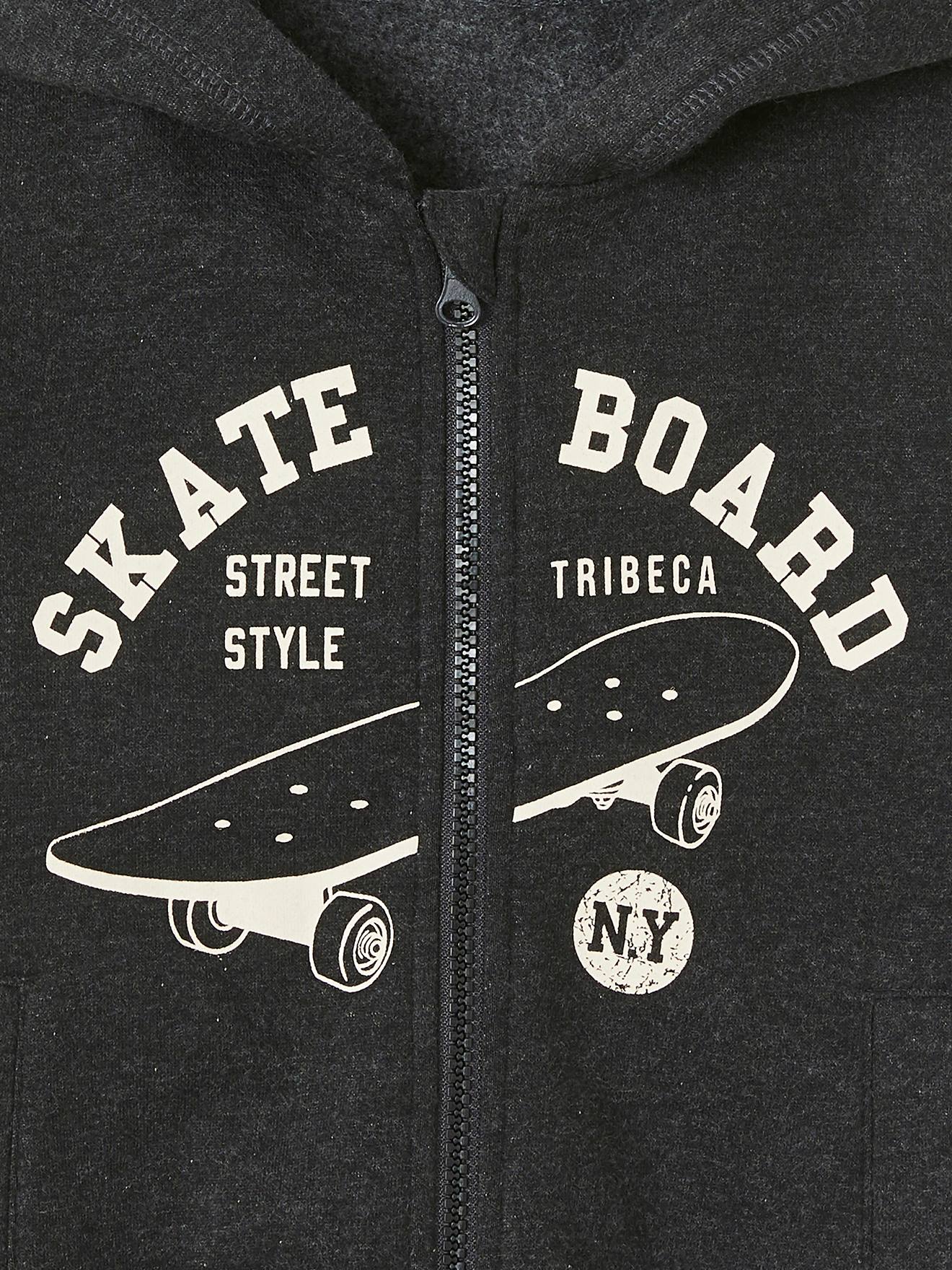 Vertbaudet Jungen Kapuzensweatjacke, Skater BASIC Oeko-Tex - graublau