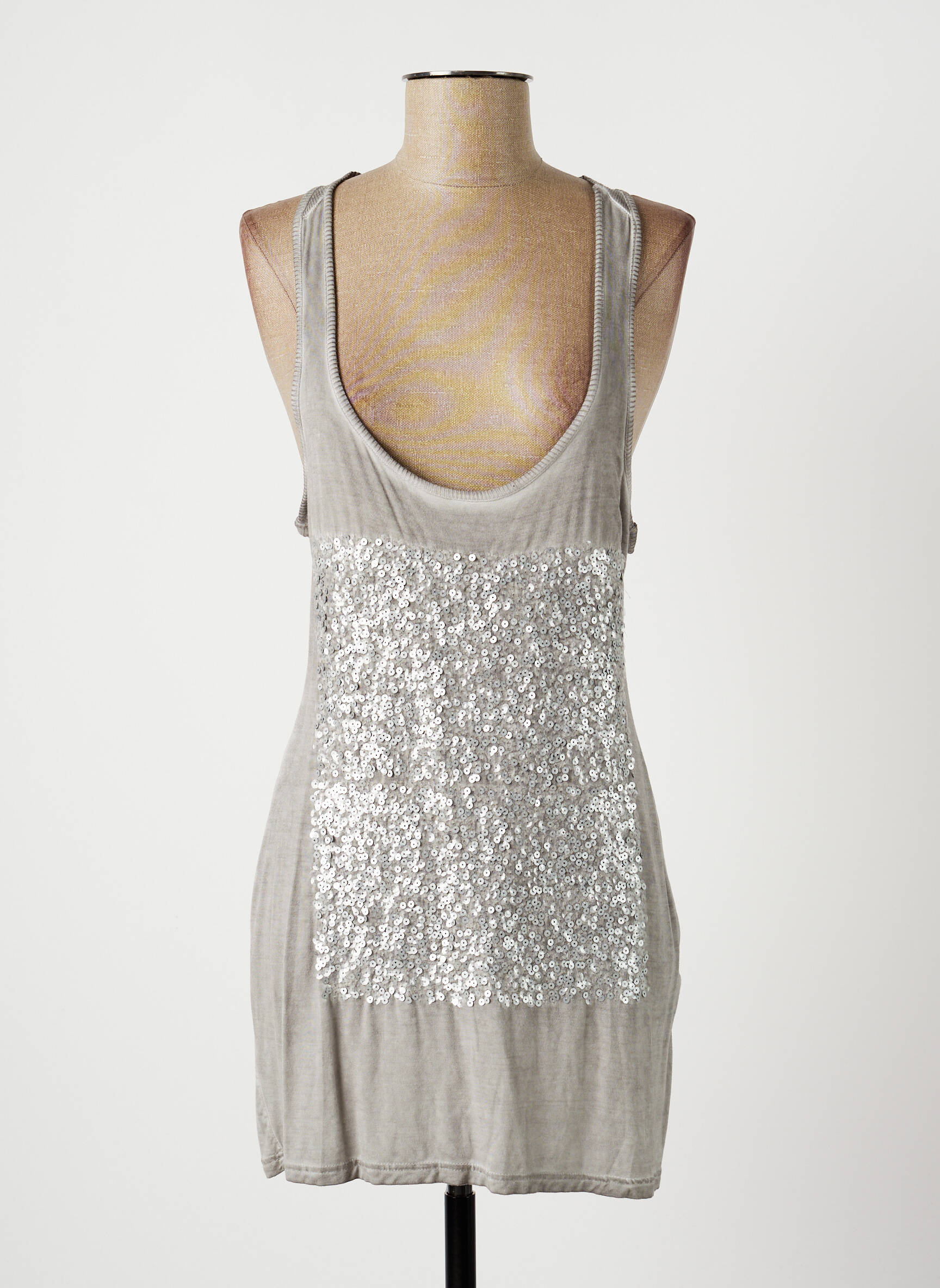 Lauren Vidal Tuniquesansmanche Femme couleur gris