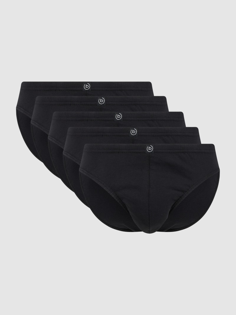 Slip aus Baumwolle im 5er-Pack in schwarz