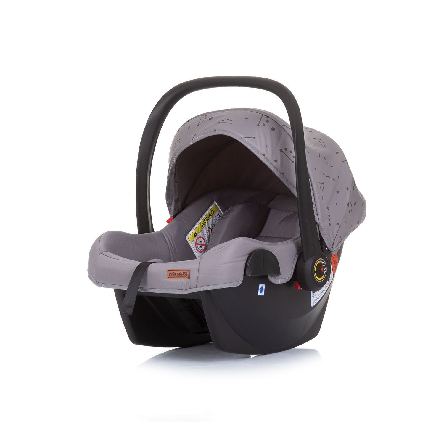 Chipolino Babyschale Babyschale Duo Smart Gruppe 0+, bis: 13 kg, (0 - 13 kg), Sonnendach faltbar, Kissen